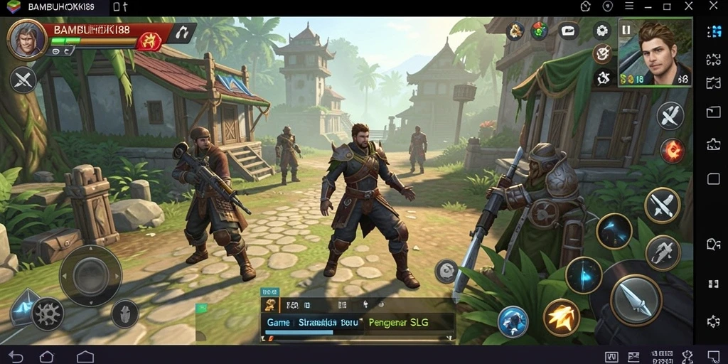 Tangkapan layar gameplay <strong>BAMBUHOKI88</strong> yang menampilkan aksi pertempuran yang mendebarkan.