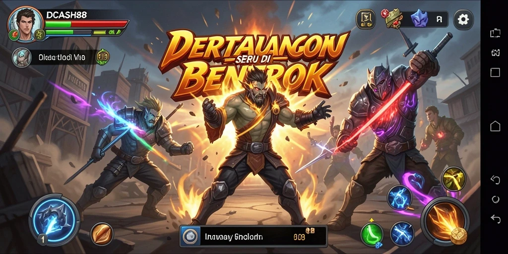 Gameplay mendebarkan di arena pertarungan IDCASH88.