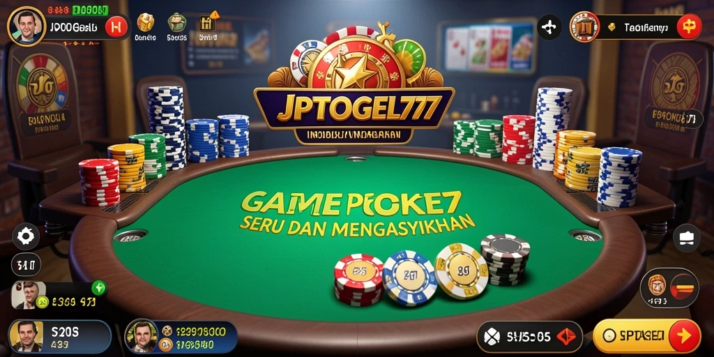Gameplay Poker yang seru dan interaktif di JPTOGEL77.