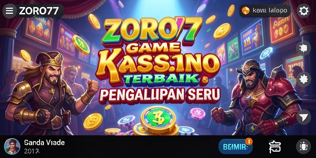 Screenshot gameplay ZORO77 menampilkan momen seru saat bermain Kasino.